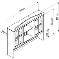 Шкаф-витрина Диприз Lena 1дв Д.73050.1 (pantone 5797)