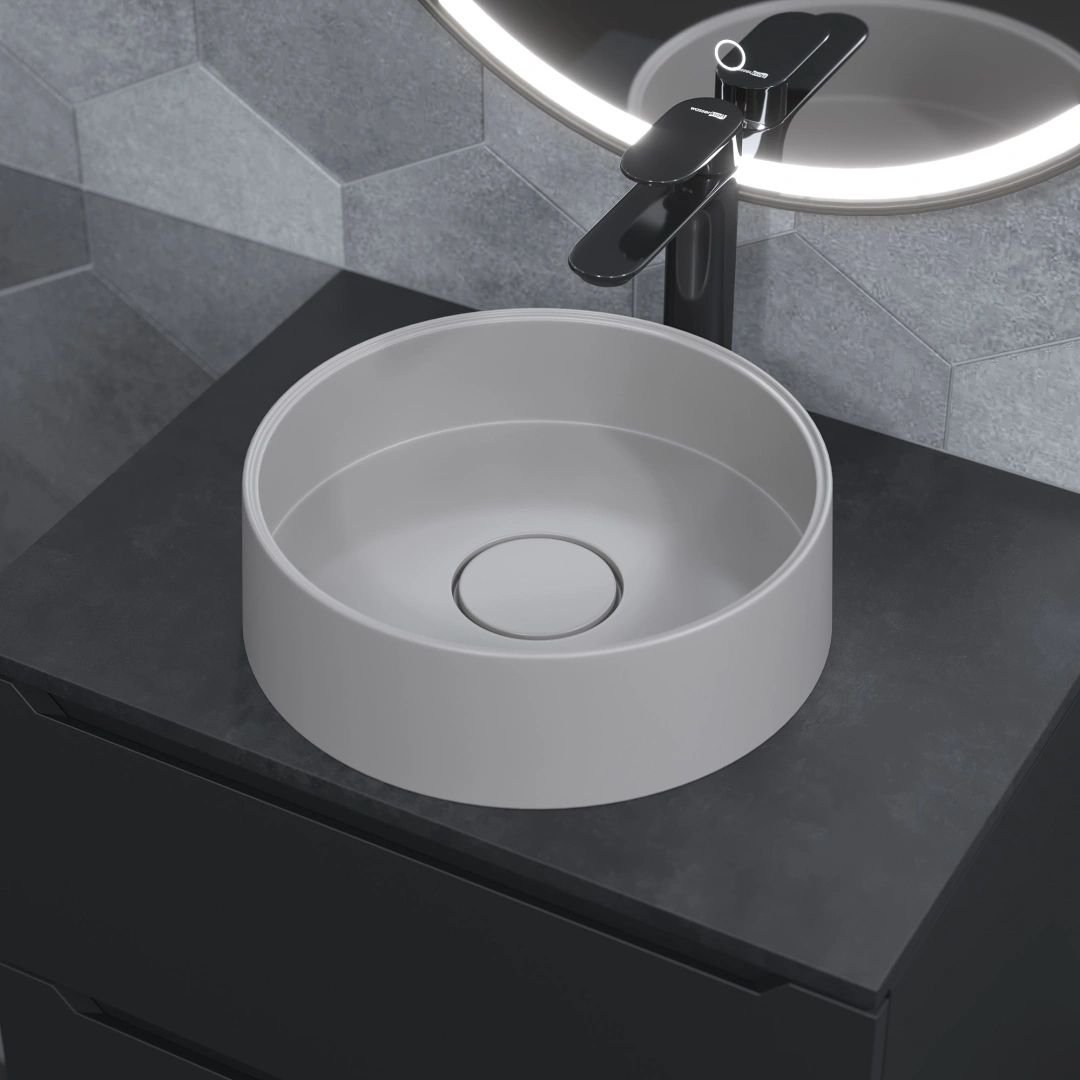 Умывальник Uperwood Tanos Quartz 35 см круглая (жасмин)