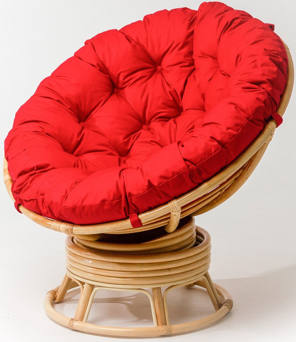 Садовое кресло Calamus Rotan Papasan 23/01B (бежевый/красный)