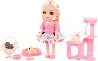 Кукла-питомец Полесье Маша в платье 03359