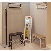 Банкетка Sheffilton Альберо SHT-B2 беленый/кедровый/алюм.металл