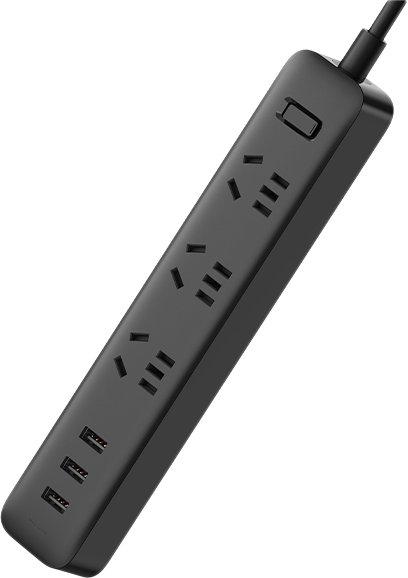 Сетевой фильтр Xiaomi Mi Power Strip XMCXB01QMN (3 USB, черный, китайская версия)