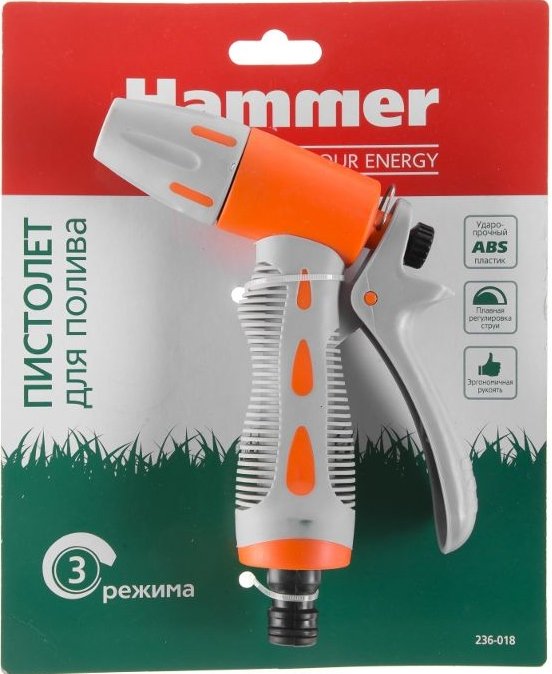 

Распылитель Hammer Пистолет для полива 1/2" 236-018