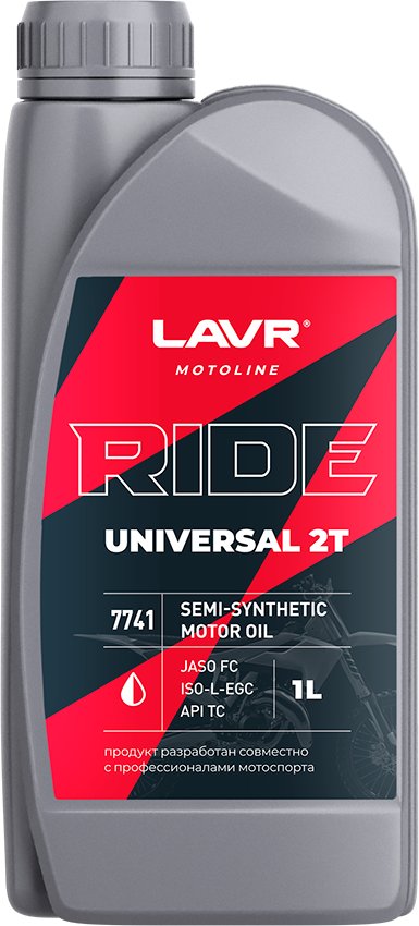 Моторное масло Lavr Ride Iniversal 2Т FC Motoline 1л