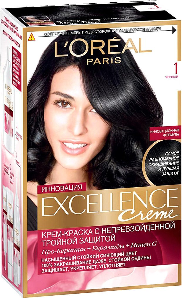 

Крем-краска для волос L'Oreal Excellence 1.0 Черный