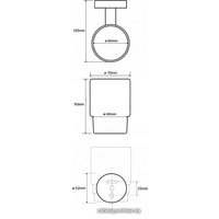 Стакан для зубной щетки и пасты Bemeta Trend-i 104110018