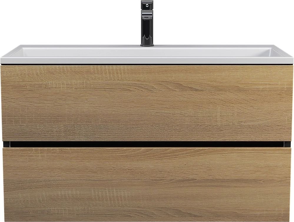 

Uperwood Тумба с умывальником Barsa 90 см (черный/дуб сонома)