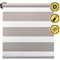 Рулонная электроштора НеоФьюжен Юпитер 260х250 правая (светло-серый, черная фурнитура)