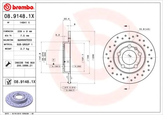 

Brembo 0891481X