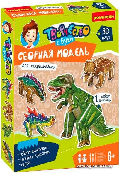 3Д-пазл Bondibon Трицератопс ВВ2628-1
