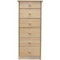 Комод Диприз Ром 6 ящиков Д 20035.2 (бесцветный лак)