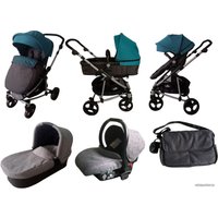 Универсальная коляска ForKiddy Siesta (3 в 1 + утепленный блок, бирюзовый)