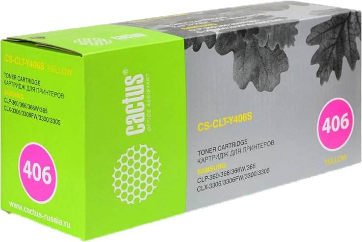 

Картридж CACTUS CS-CLT-Y406S (аналог Samsung CLT-Y406S)