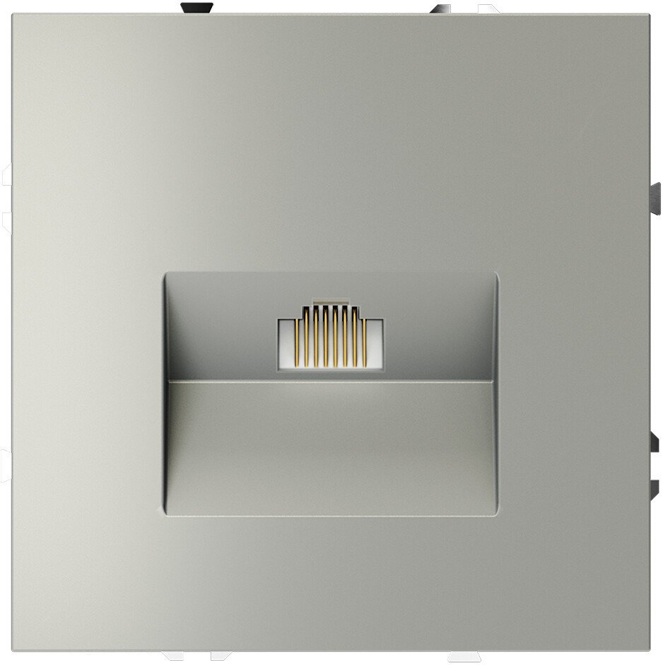 Розетка компьютерная Voltum S70 VLS060105 (сталь)