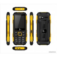 Кнопочный телефон F+ PR240 (черный/желтый)