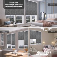 Рулонные шторы Sundays Home LM 97-24 64х160 с 2-мя направляющими LM-15 150см (темно-серый)