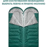 Спальный мешок RSP Outdoors Sleep 450 L RipStop 2024 (зеленый, 220x75см, молния слева)