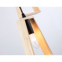 Подвесная люстра Ambrella light Traditional TR80499/3 BK/LW (черный/светлое дерево)