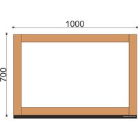  Eva Gold Зеркало Fernanda 100 (дуб золотой/черный)