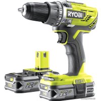 Дрель-шуруповерт Ryobi R18DD3-225S 5133003349 (с 2-мя АКБ 2.5 Ah, сумка)