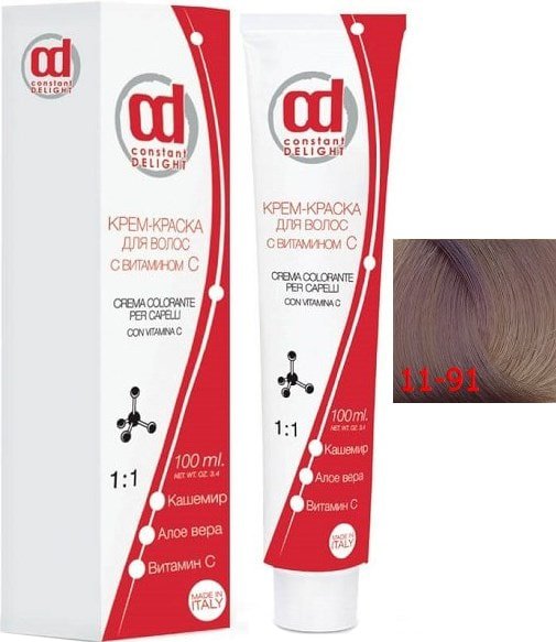

Крем-краска для волос Constant Delight Crema Colorante 11/91 экстра светлый блондин фиолетовый сандрэ