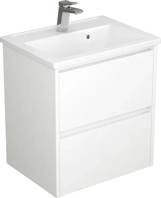 Uncoria Тумба с умывальником Тронто 60 + Paola Mario 60 (белый)