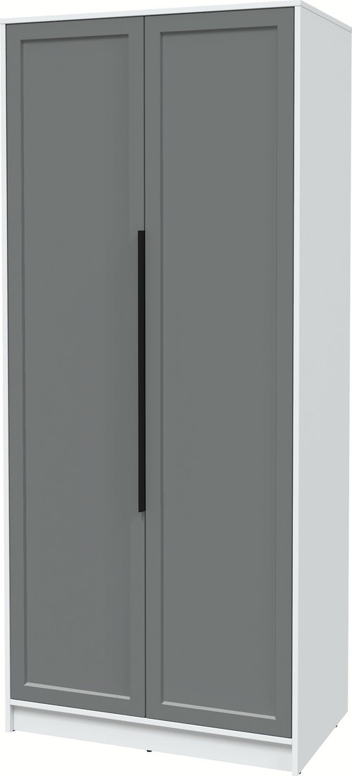 

Шкаф распашной Интерлиния Концепт Тренд КТ-Ш2 (белый платинум/серый)