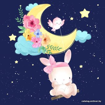 Картина по номерам PaintBoy Зайчик на луне GX36159