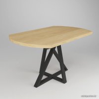 Кухонный стол Дабер 017 С17.13.2.2 (опора металл черный/дуб крафт золото)