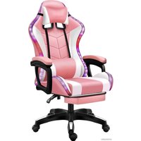 Игровое (геймерское) кресло Jiqiao DG8003 (белый/розовый)