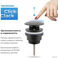 Донный клапан Wellsee Drainage System 182140000 (матовый черный)