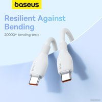 Кабель Baseus Pudding Series Fast Charging Cable 100W USB Type-C - USB Type-C (2 м, белый)