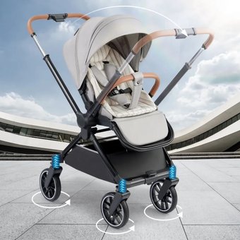 Коляска прогулочная «книга» Happy Baby Celine с перекидной ручкой (grey)