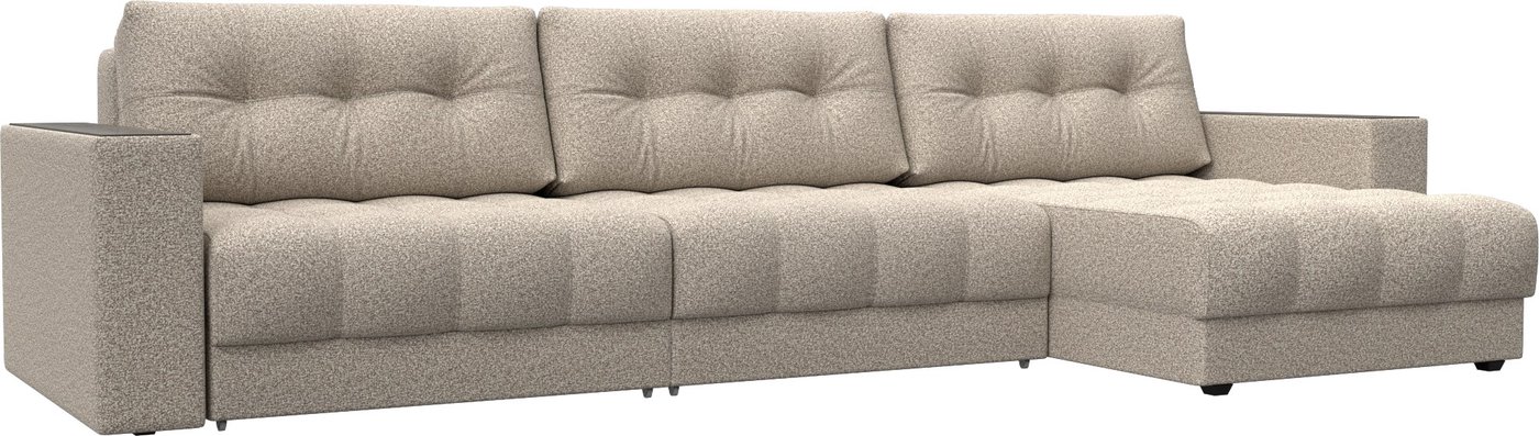 

Угловой диван Лига диванов Лига-049 НПБ Лонг универсальный 128515 (велюр Ness 04 бежевый)