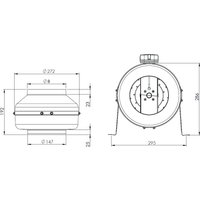 Радиальный вентилятор Bahcivan BDTX 150