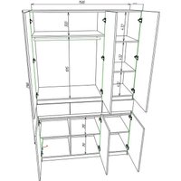 Шкаф распашной ЭлиГард Locarno 3 (дуб монтерей/персидский жемчуг)