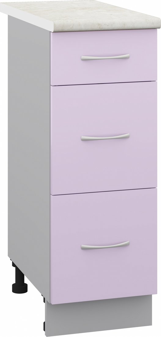 

Шкаф напольный Кортекс-мебель Корнелия Лира НШ30р3ш (сирень/королевский опал)