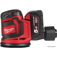 Эксцентриковая шлифмашина Milwaukee M18 BOS125-502B 4933464229 (с 2-мя АКБ, сумка)