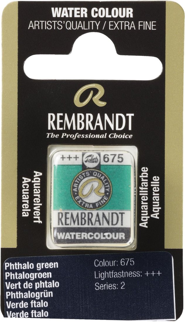 

Акварельная краска Rembrandt 675 05866751 (зеленый ФЦ, кювета)