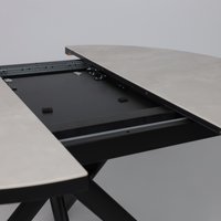 Кухонный стол Мамадома Ronaldo-120 раздвижной 120-160 (onyx premium cer/черный)