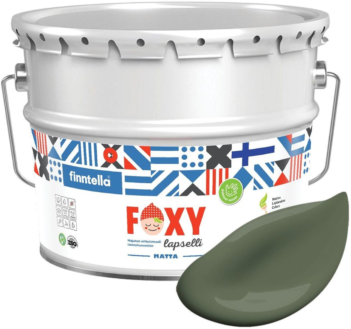 

Краска Finntella Foxy Lapselli Matte Puutarha F-50-1-9-FL269 9 л (зеленый)