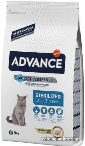 

Сухой корм для кошек Advance Sterilized Adult Turkey 0.4 кг
