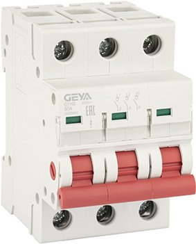 

Выключатель нагрузки GEYA 3P 80А 12кА GYH83P80
