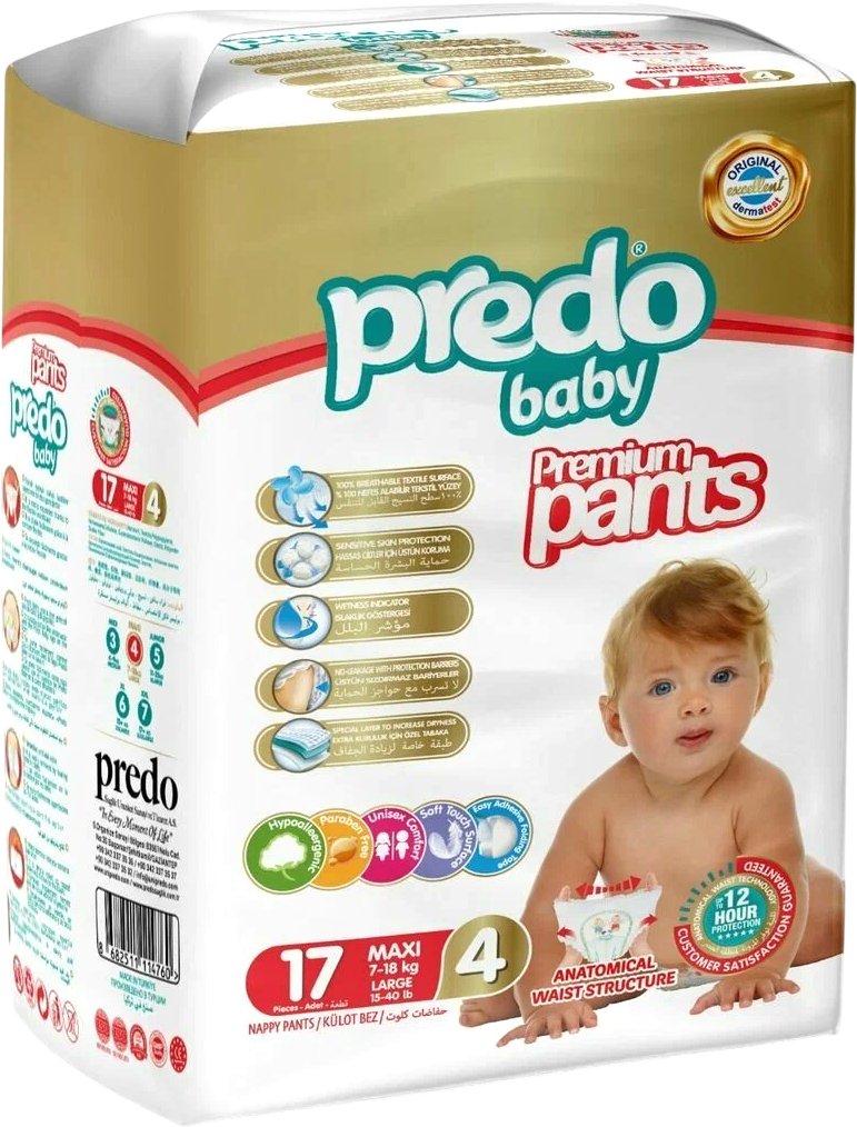 

Трусики-подгузники Predo Baby №4 7-18 кг (17 шт)