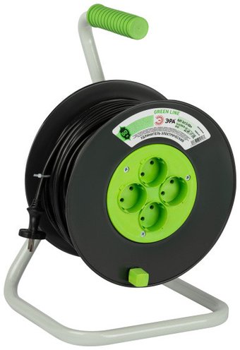 Удлинитель на катушке ЭРА GREEN LINE KAT-2x1.5-50m Б0065097