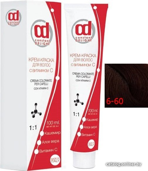 Крем-краска для волос Constant Delight Crema Colorante 6/60 темно-русый шоколадно-натуральный