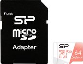 Superior A1 microSDXC SP064GBSTXDV3V20SP 64GB (с адаптером)