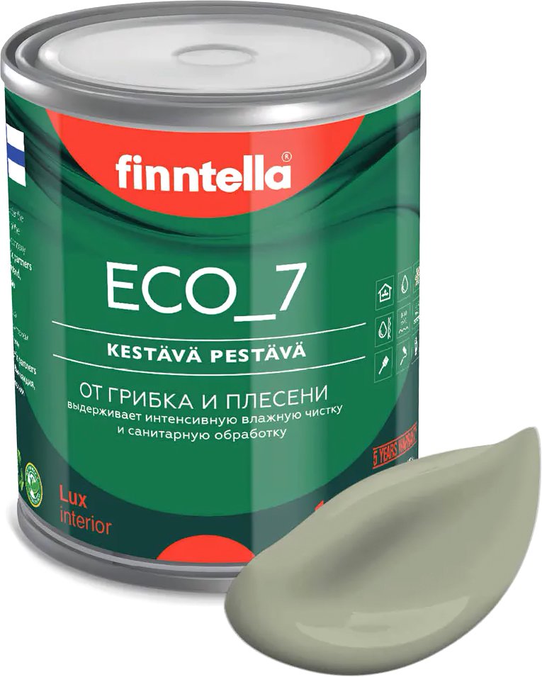 

Краска Finntella Eco 7 Suojaa F-09-2-1-FL024 0.9 л (серо-зеленый)