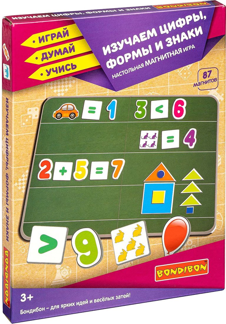

Развивающая игра Bondibon Магнитный театр. Изучаем цифры, формы и знаки ВВ4417