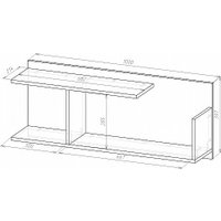 Полка Мебель-класс Полка имидж-2 (венге/ясень шимо св.)